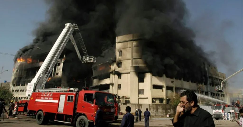 Karachi fibre factory fire