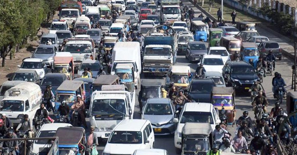 heavy traffic ban Karachi
