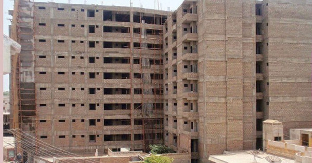 Karachi builders construction shutdown extortion