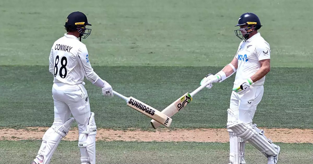 Conway and Latham Record 323-Run Stand to Give New Zealand Lead