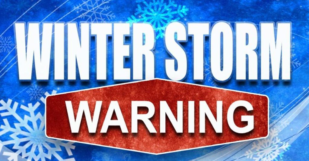 Northern California winter storm warning