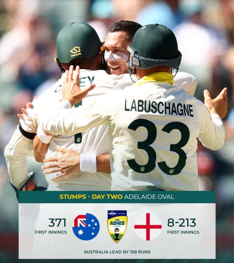 Australia take eight wickets