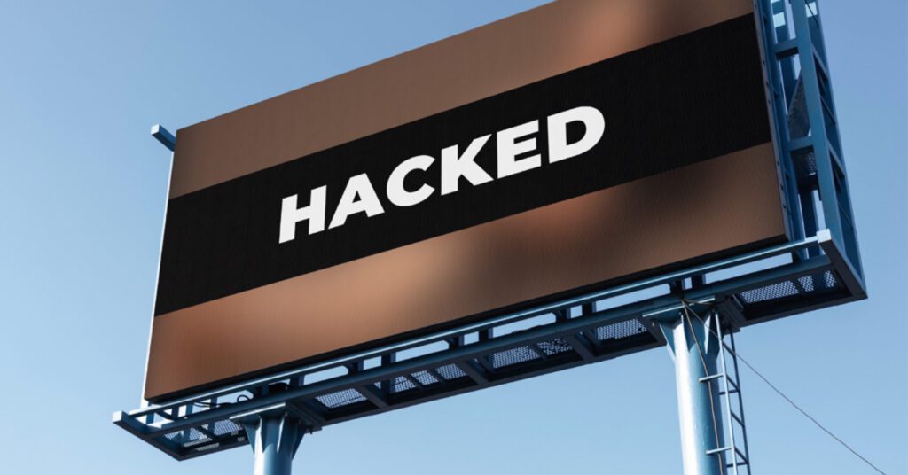 Karachi DHA digital billboard hacking