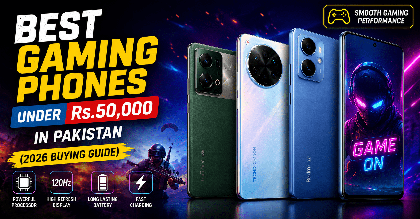 Best Gaming Phones Under Rs.50,000 in Pakistan (2026 Buying Guide)