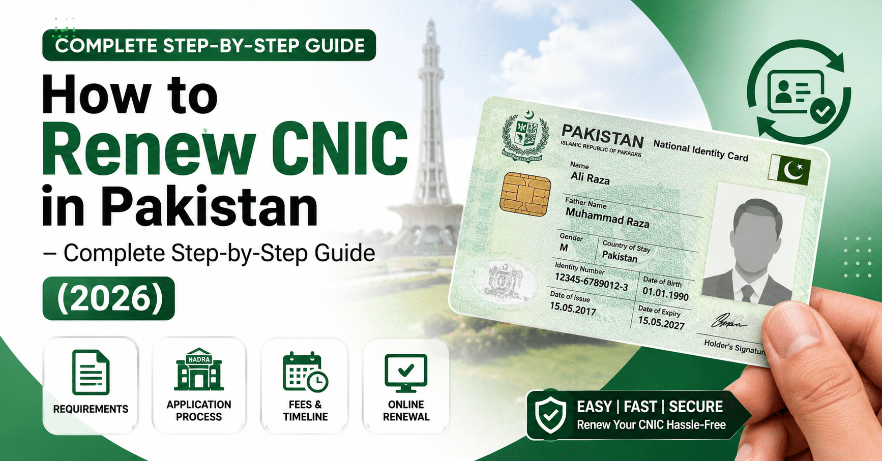 renew CNIC in Pakistan