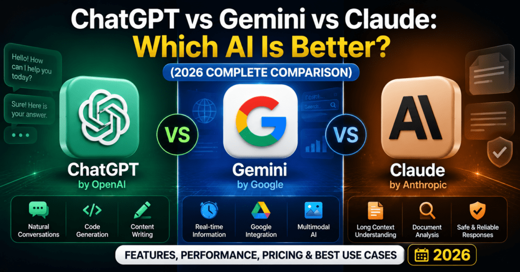 ChatGPT vs Gemini vs Claude