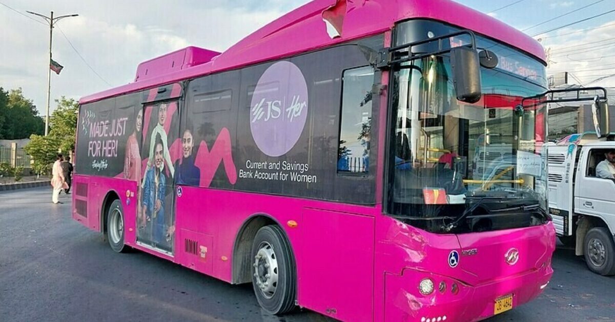 pink bus